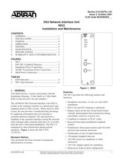 ADTRAN NIU3 Installation And Maintenance Manual