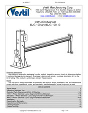 Vestil DJG-100-10 Instruction Manual