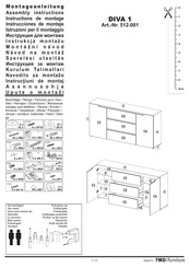 FMD Furniture DIVA 1 Assembly Instructions Manual