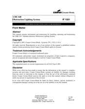 Cooper Crouse-Hinds CHC 140-1 Instructions Manual