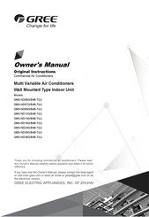 Gree GMV-ND30G/B4B-T(U) Owner's Manual
