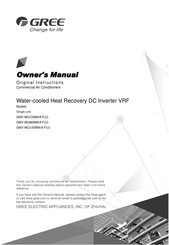 Gree GMV-WQ72WM/A-F Owner's Manual