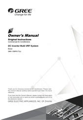 Gree GMV-12WP/A-TU Owner's Manual