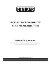 Hiniker 752 Operator's Manual
