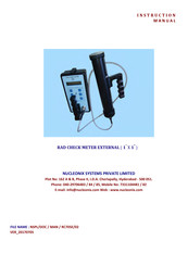 NUCLEONIX SYSTEMS RC 705E Instruction Manual