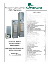 ClimateMaster Tranquility TSM Series Installation Operation & Maintenance
