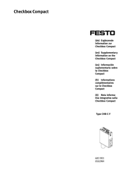 Festo Checkbox Compact CHB-C-F Supplementary Information