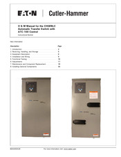 Eaton Cutler-Hammer CHGENLC100ATS1SE O & M Manual