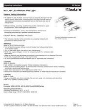 MaxLite AR100 Series Operating Instructions Manual