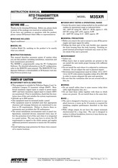 M-System M3SXR Instruction Manual