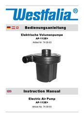 Westfalia 74 09 93 Instruction Manual