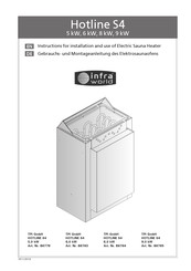 TPI Infra World Hotline S4 Instructions For Installation And Use Manual