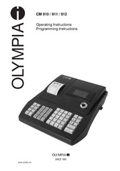 Olympia CM 910 Operating Instructions Programming Instructions
