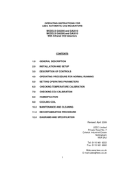 LEEC GA2000 Operating Instructions Manual