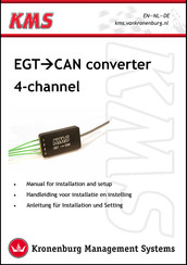 KMS 01-01-01-0011 Manual For Installation And Setup