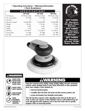 Matco Tools MT1450 Operating Instructions And Warnings