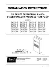 Bard QW2S2-C Installation Instructions Manual