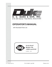 Duke Arctic Rush 145RH Operator's Manual