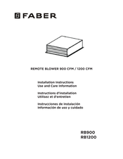 Faber RB1200 Installation Instructions; Use And Care Information