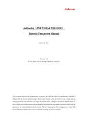 AsReader ASR-020D Parameter Manual