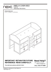 Next AMELIA CABIN BED 178779 Assembly Instructions Manual