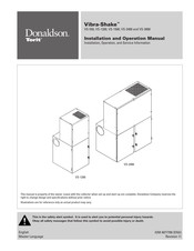 Donaldson Torit Vibra-Shake VS-550 Installation And Operation Manual
