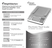 Weight watchers Electronic Food Scale Manuals | ManualsLib