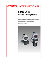 HYDAC FILTER SYSTEMS FMM-A-S Series Installation And Maintenance Instructions Manual