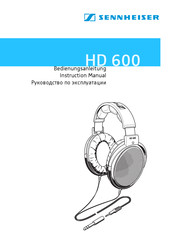Sennheiser HD 600 AVANTGARDE Manuals 