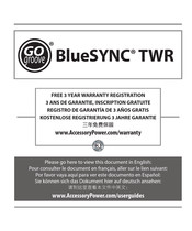 Go groove BlueSYNC TWR Manual