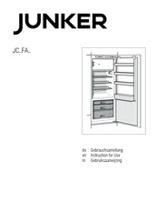 Junker JC FA Series Instructions For Use Manual