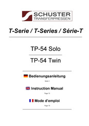 SCHUSTER TP-54 Twin Instruction Manual