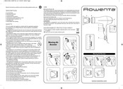 Rowenta RESPECTISSIM INSTANT DRY CV6071K0 Instructions
