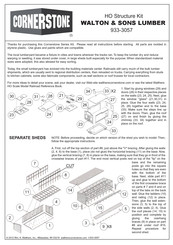 Walthers CORNERSTONE WALTON & SONS LUMBER 933-3057 Manual