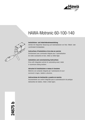 hawa HAWA-Motronic 140 Installation And Commissioning Instructions
