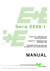 E+E Elektronik EE99-1 Series Manual