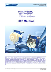 Levitronix PuraLev 600MU User Manual