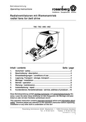 Rosenberg HRZ Operating Instructions Manual