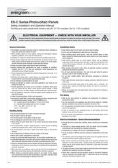 Evergreen Solar ES-C-80-fa5 Safety, Installation, And Operation Manual