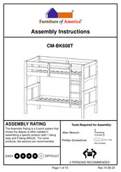 Furniture of America CM-BK608T Assembly Instructions Manual