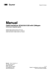 Baumer GCA5 Manual