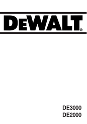 DeWalt DE3000 Instruction Manual