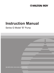 Milton Roy GB0080 Instruction Manual