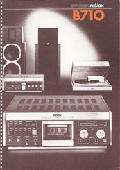 STUDER REVOX B71O Operating Instructions Manual