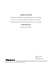 HORITA TRG-100 User Manual