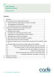 Cadis Aquavision Control User Manual