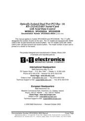 B&B Electronics 3PCIOSD2B Manual