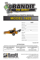 Bandit The Beast 1425 Operating & Parts Manual