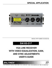 Altinex VGA Line Receiver DA103-217 User Manual