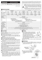 Panasonic PE Series Instruction Manual